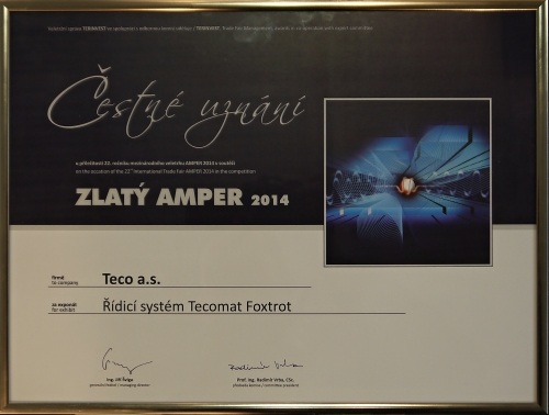 System Foxtrot has been awarded in Gold Amper Award
